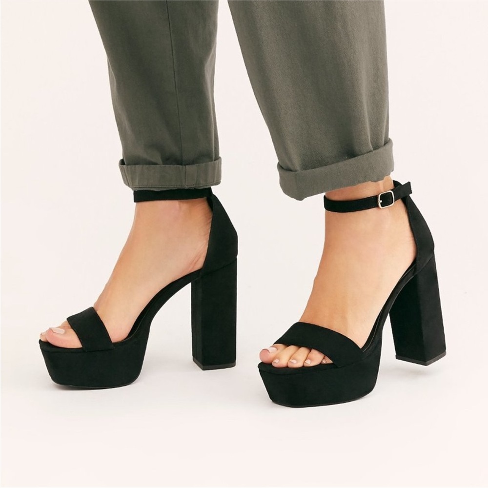 Free People Platform Suede Heels